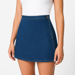 American Apparel Vintage Denim A-Line Skater Skirt Mini Side Zipper Size‎ Small